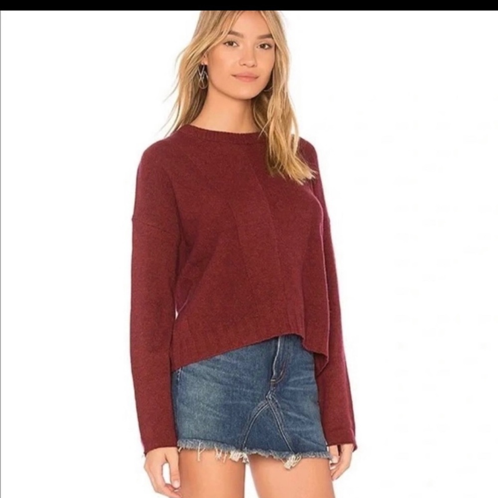 RAILS Joanna cashmere wool sweater oxblood medium